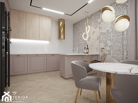 Aranżacje wnętrz - Salon: Projekt salonu z aneksem kuchenym - D ' INTERIOR. Studio Wnętrz. Przeglądaj, dodawaj i zapisuj najlepsze zdjęcia, pomysły i inspiracje designerskie. W bazie mamy już prawie milion fotografii!