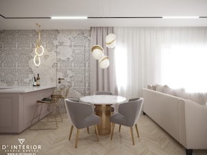 Salon z aneksem kuchennym we Wrocławiu - zdjęcie od D ' INTERIOR. Studio Wnętrz