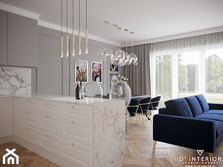 Aranżacje wnętrz - Salon: Projekt salonu w stylu modern classic - D ' INTERIOR. Studio Wnętrz. Przeglądaj, dodawaj i zapisuj najlepsze zdjęcia, pomysły i inspiracje designerskie. W bazie mamy już prawie milion fotografii!