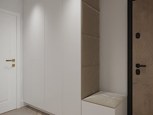 Projekt mieszkania w ciemniejszej tonacji - Hol / przedpokój, styl nowoczesny - zdjęcie od D ' INTERIOR. Studio Wnętrz