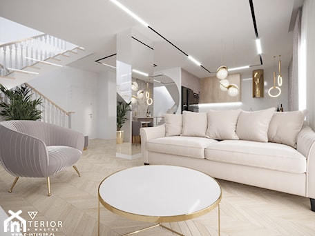 Aranżacje wnętrz - Salon: Projekt salony we Wrocławiu - D ' INTERIOR. Studio Wnętrz. Przeglądaj, dodawaj i zapisuj najlepsze zdjęcia, pomysły i inspiracje designerskie. W bazie mamy już prawie milion fotografii!