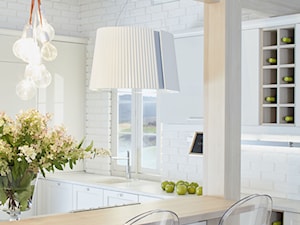 Kuchnia S4 z kolekcji STYLE - Średnia otwarta kuchnia w kształcie litery g z wyspą lub półwyspem z oknem, styl nowoczesny - zdjęcie od ernestrust