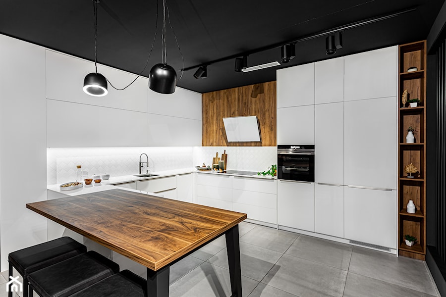 Kuchnia - aranżacje - Duża otwarta kuchnia w kształcie litery l, styl nowoczesny - zdjęcie od ernestrust