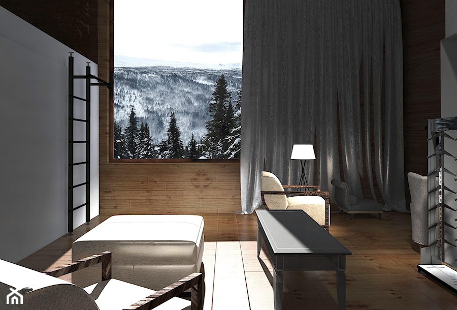 Ski Lodge | Kvitfjell | Norwegia - Salon, styl skandynawski - zdjęcie od Atelier Chwat