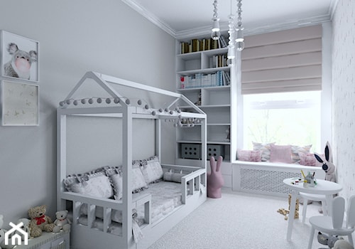 Mieszkanie - Średni szary pokój dziecka dla dziecka dla dziewczynki, styl skandynawski - zdjęcie od Pracownia Wnętrz
