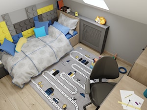 Niewielki pokój dla chłopca na poddaszu - Pokój dziecka, styl nowoczesny - zdjęcie od Pracownia Wnętrz