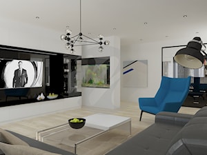 Apartament Warszawa Ochota - Duży biały salon, styl nowoczesny - zdjęcie od Emprojekt - Manufaktura mebli klasycznych i oświetelnia