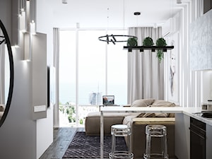 Projekt mieszkania 36m2 - Salon, styl nowoczesny - zdjęcie od SHAFIEVA DESIGN