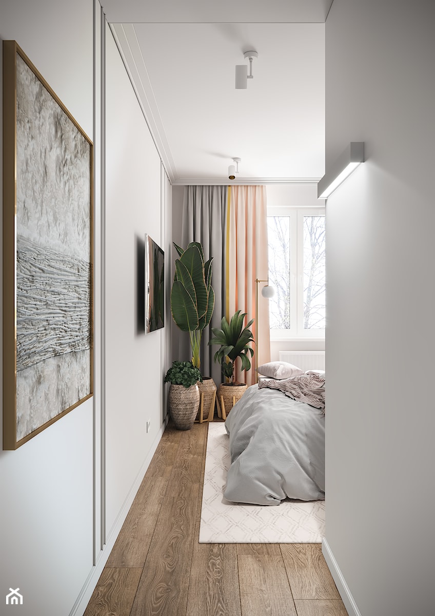 Projekt mieszkania 64,5m2 - Sypialnia, styl nowoczesny - zdjęcie od SHAFIEVA DESIGN