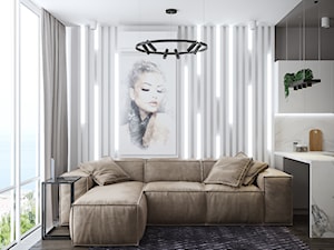 Projekt mieszkania 36m2 - Salon, styl nowoczesny - zdjęcie od SHAFIEVA DESIGN