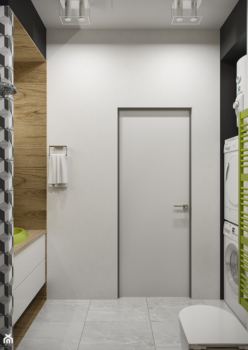 Projekt mieszkania 58,4 m2 - Łazienka, styl nowoczesny - zdjęcie od SHAFIEVA DESIGN