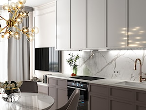 Projekt mieszkania 48m2 - Kuchnia, styl nowoczesny - zdjęcie od SHAFIEVA DESIGN