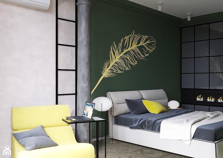 Projekt mieszkania 58,4 m2 - Sypialnia, styl nowoczesny - zdjęcie od SHAFIEVA DESIGN