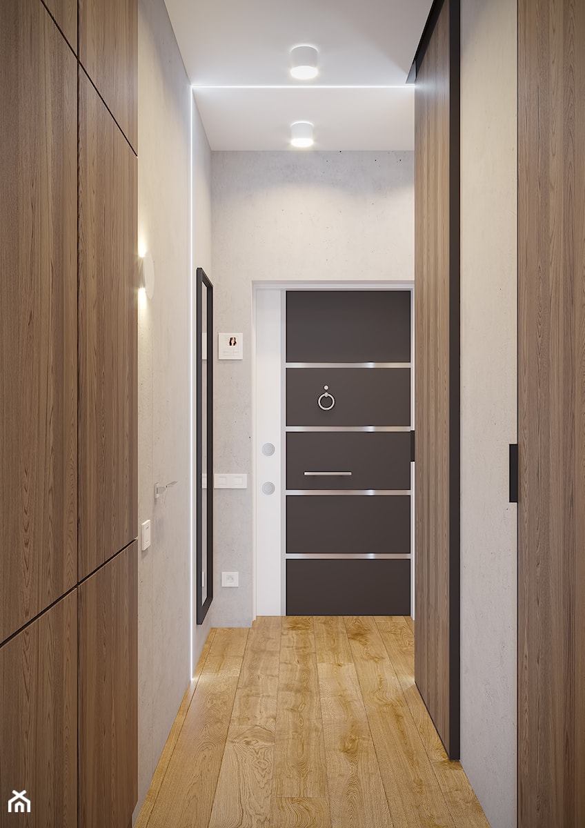 Projekt mieszkania 44m2 - Hol / przedpokój, styl nowoczesny - zdjęcie od SHAFIEVA DESIGN