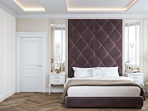 Projekt mieszkania 130m2 - Średnia szara sypialnia, styl tradycyjny - zdjęcie od SHAFIEVA DESIGN