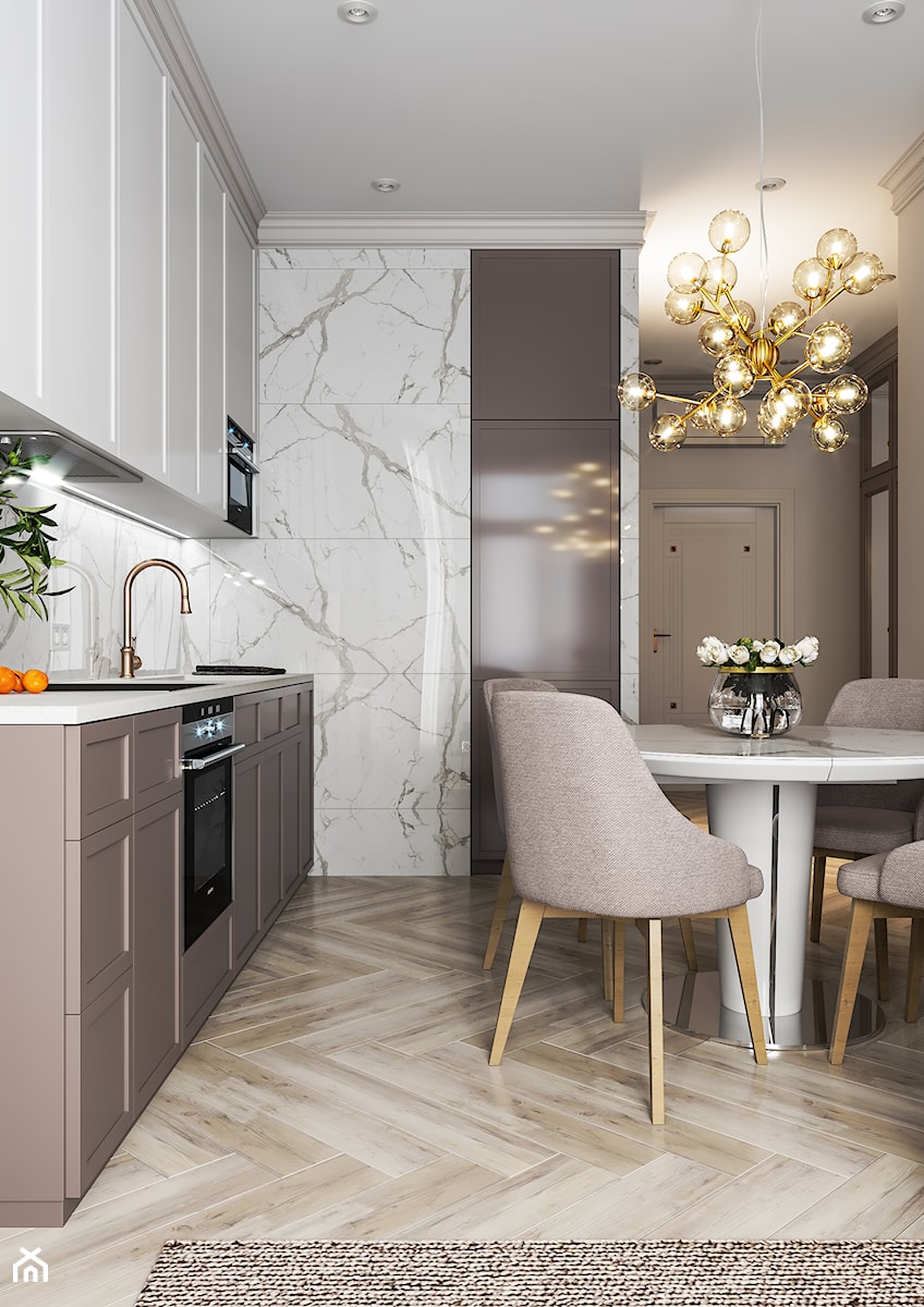 Projekt mieszkania 48m2 - Kuchnia, styl nowoczesny - zdjęcie od SHAFIEVA DESIGN