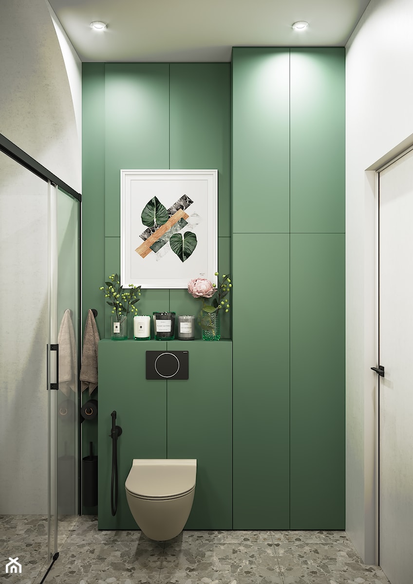 Projekt mieszkania 52 m2 - Łazienka, styl nowoczesny - zdjęcie od SHAFIEVA DESIGN