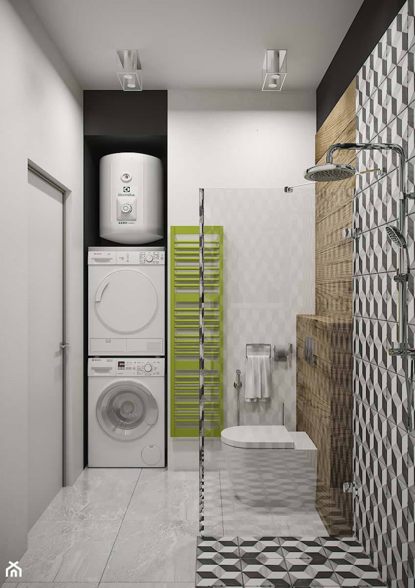 Projekt mieszkania 58,4 m2 - Łazienka, styl nowoczesny - zdjęcie od SHAFIEVA DESIGN