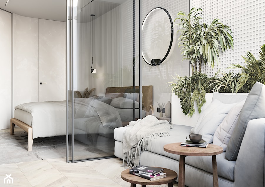 Projekt mieszkania 62 m2 - Sypialnia, styl nowoczesny - zdjęcie od SHAFIEVA DESIGN