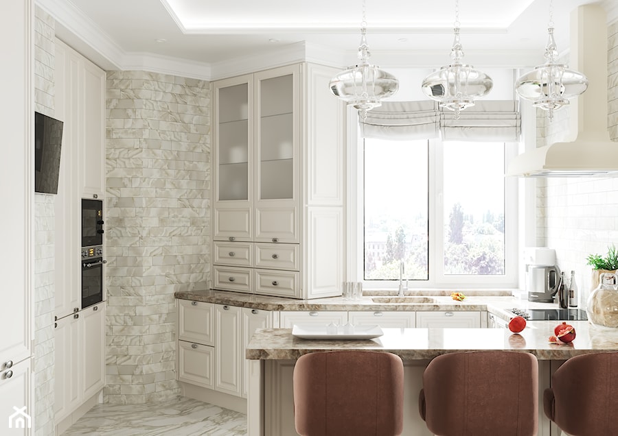 Projekt mieszkania 130m2 - Kuchnia, styl tradycyjny - zdjęcie od SHAFIEVA DESIGN