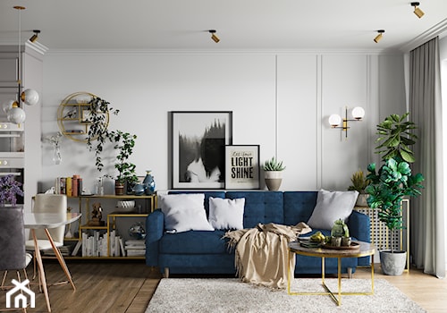 Projekt mieszkania 64,5m2 - Salon, styl nowoczesny - zdjęcie od SHAFIEVA DESIGN