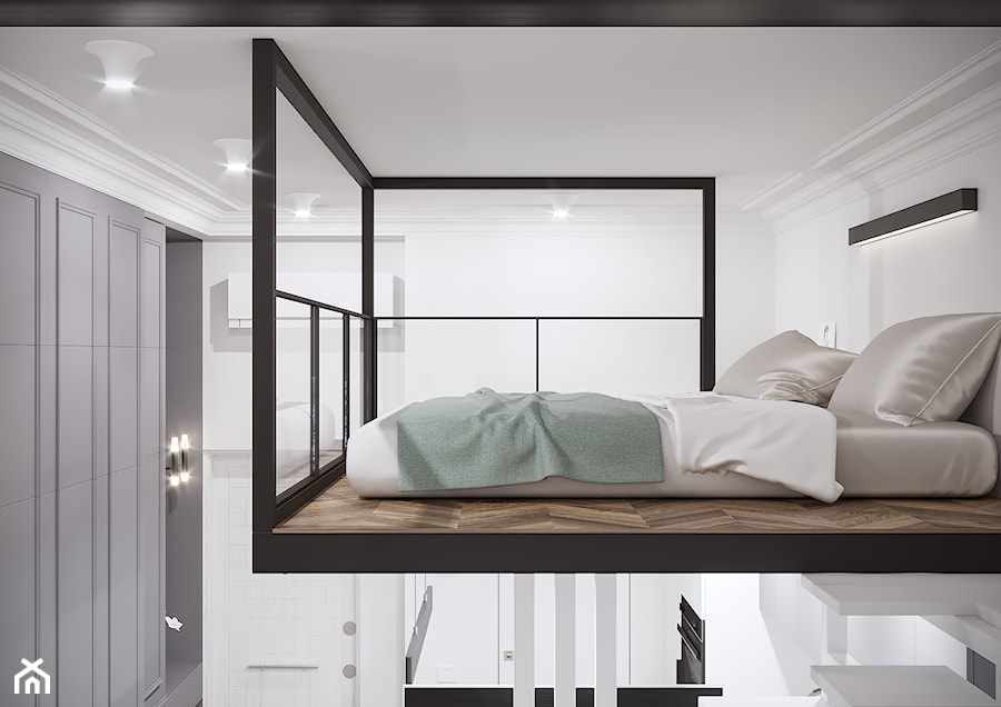 Projekt mieszkania 24m2 - Sypialnia, styl nowoczesny - zdjęcie od SHAFIEVA DESIGN