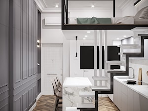 Projekt mieszkania 24m2 - Kuchnia, styl nowoczesny - zdjęcie od SHAFIEVA DESIGN