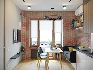 Projekt mieszkania 44m2 - Kuchnia, styl nowoczesny - zdjęcie od SHAFIEVA DESIGN