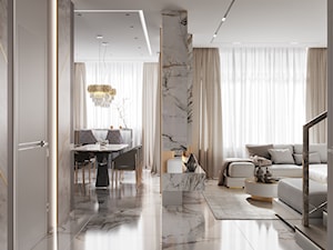 Projekt mieszkania 120 m2 - Hol / przedpokój, styl glamour - zdjęcie od SHAFIEVA DESIGN