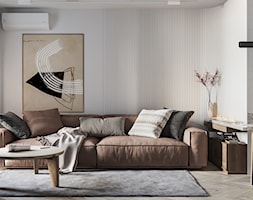 Projekt mieszkania 62 m2 - Salon, styl nowoczesny - zdjęcie od SHAFIEVA DESIGN - Homebook