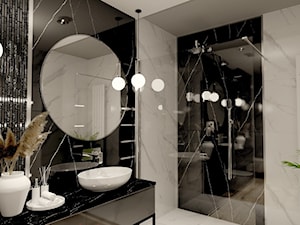 Projekt glamour z pięknym lustrem - Łazienka, styl glamour - zdjęcie od Wabud Sp z o.o.