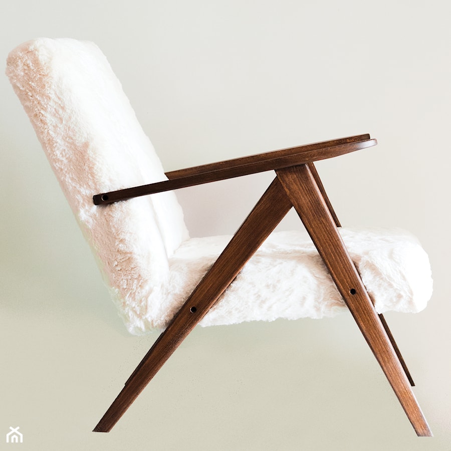 Fotel futrzak | biały - zdjęcie od Magiel