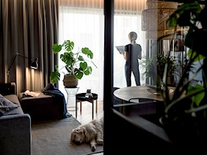 Bardzo oryginalne, przytulne mieszkanie dla młodej rodziny - Salon - zdjęcie od we make