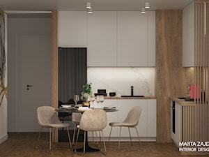 Biało drewniany aneks kuchenny - zdjęcie od Marta Zajdel Interior Design
