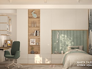 Sypialnia młodzieżowa miętowa - zdjęcie od Marta Zajdel Interior Design