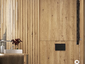 Drewniane lamelki w łazience - zdjęcie od Marta Zajdel Interior Design