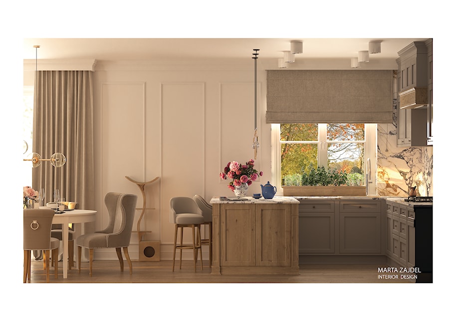 Kuchnia ala angielska drewniane meble - zdjęcie od Marta Zajdel Interior Design