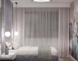 sypialnia z tapetą w kwiaty - zdjęcie od Marta Zajdel Interior Design - Homebook