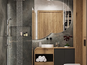 Łazienka z okrągłymi lustrami - zdjęcie od Marta Zajdel Interior Design