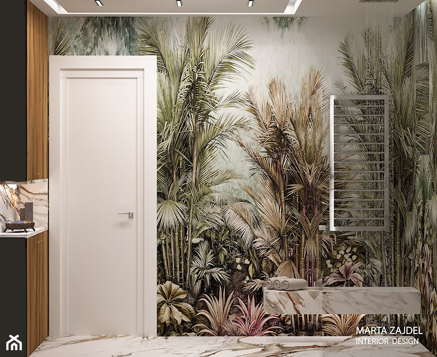 tapeta pod prysznicem - zdjęcie od Marta Zajdel Interior Design