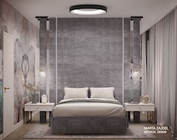 sypialnia z wysokim wegłowiem - zdjęcie od Marta Zajdel Interior Design - Homebook