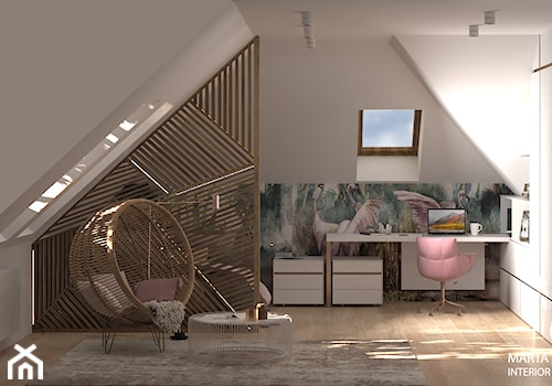 Biuro w sypialni - zdjęcie od Marta Zajdel Interior Design