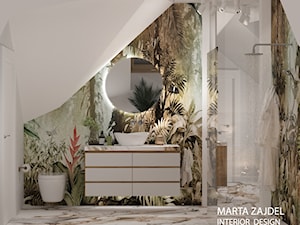 Łazienka ze skosami - zdjęcie od Marta Zajdel Interior Design