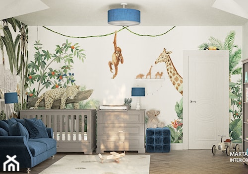 pokój dziecka z motywami dzungli - zdjęcie od Marta Zajdel Interior Design