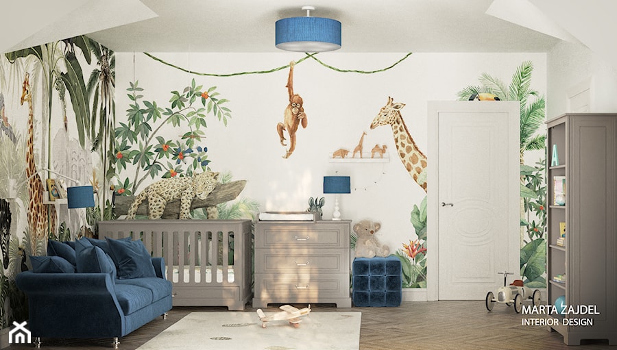 pokój dziecka z motywami dzungli - zdjęcie od Marta Zajdel Interior Design