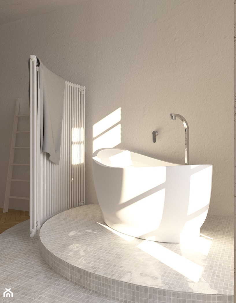 Projekt łazienki - wyróżnienie w konkursie Zehnder. - Łazienka, styl skandynawski - zdjęcie od PMAA studio - Homebook