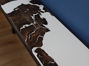 Black oak and white resin console - zdjęcie od Resin Design Lukasz Ozga