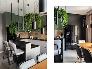 Kuchnia i salon pełne zieleni - Kuchnia, styl industrialny - zdjęcie od Pracownia Projektowa Arch/tecture