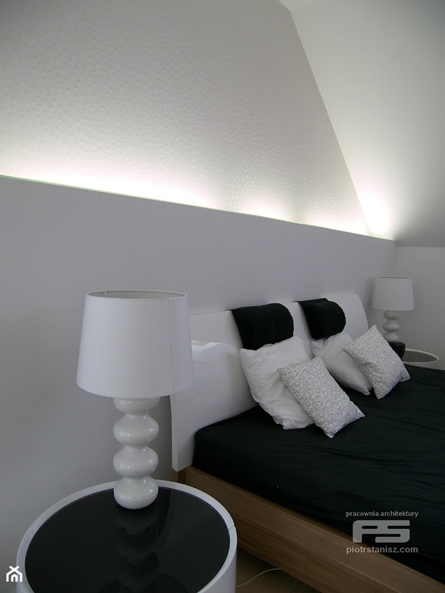 Po drugiej stronie lustra - Sypialnia, styl minimalistyczny - zdjęcie od Pracownia Architektury PS Piotr Stanisz