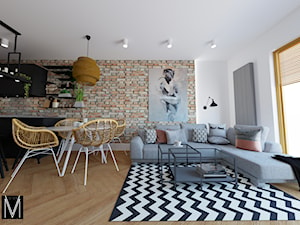 Industry apartment Świnoujście - Salon, styl industrialny - zdjęcie od MVision Studio Projektowe